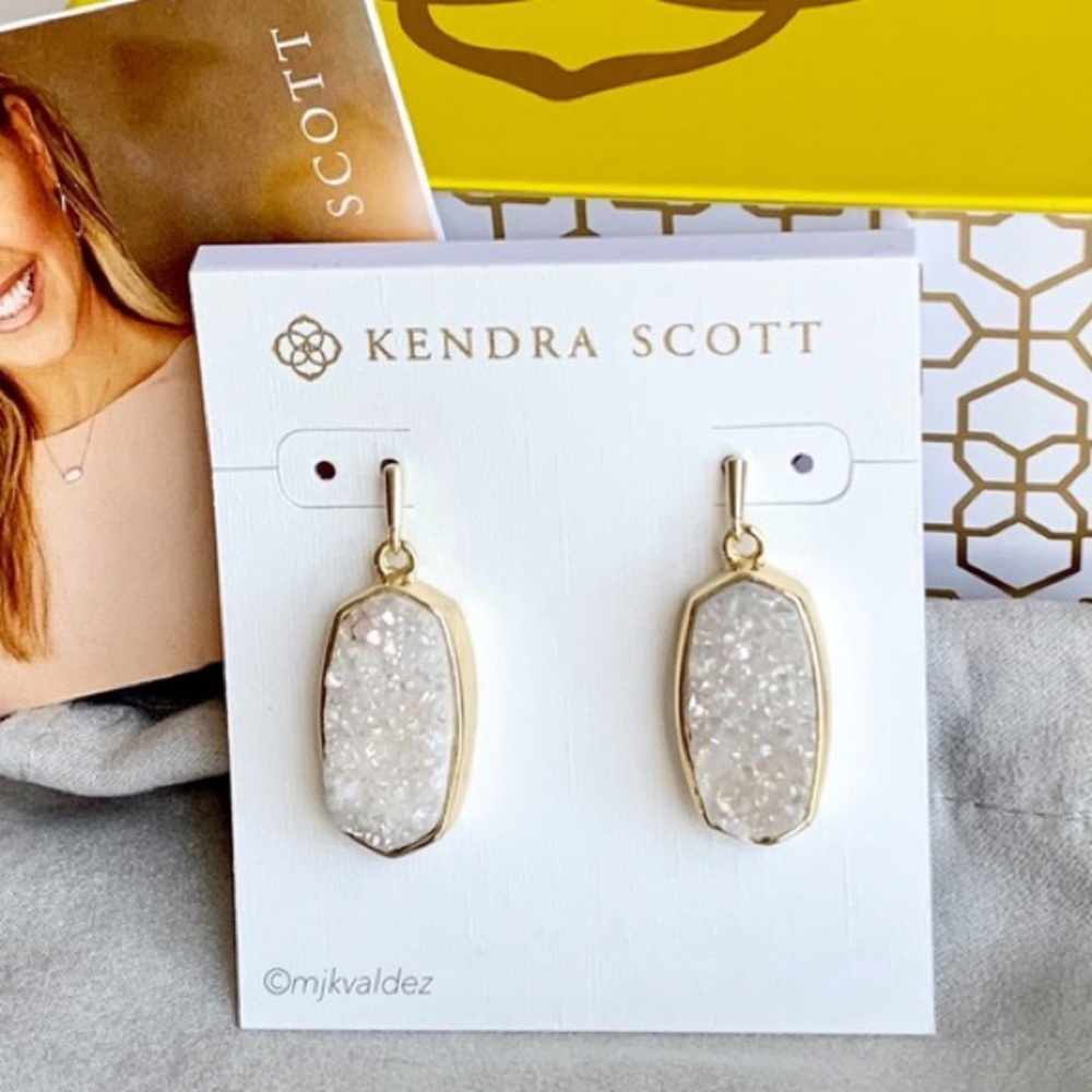 NIB✨Danay Iridescent Crystallized Drusy Earrings